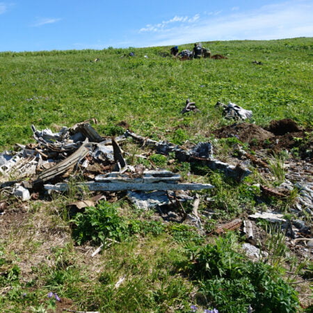 PV-1 BuNo 48928 crash site near Kataoka (Baikovo) airfield, Shumshu, 2017