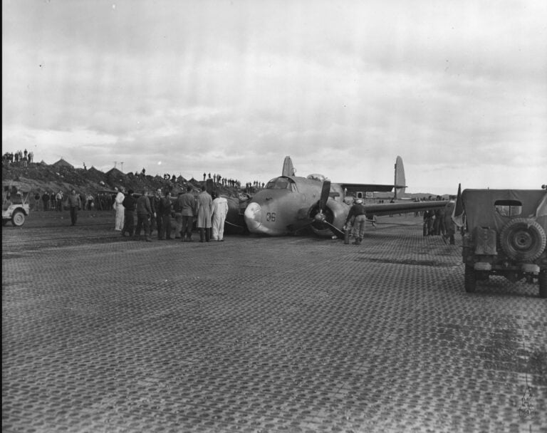 VB-139 PV-1 36V BuNo 33135 after belly landing in Attu 18 May 1944